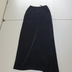 Jessica McClintock Gunne Sax Skirt Womens Small Black Velvet Maxi Whimsigoth